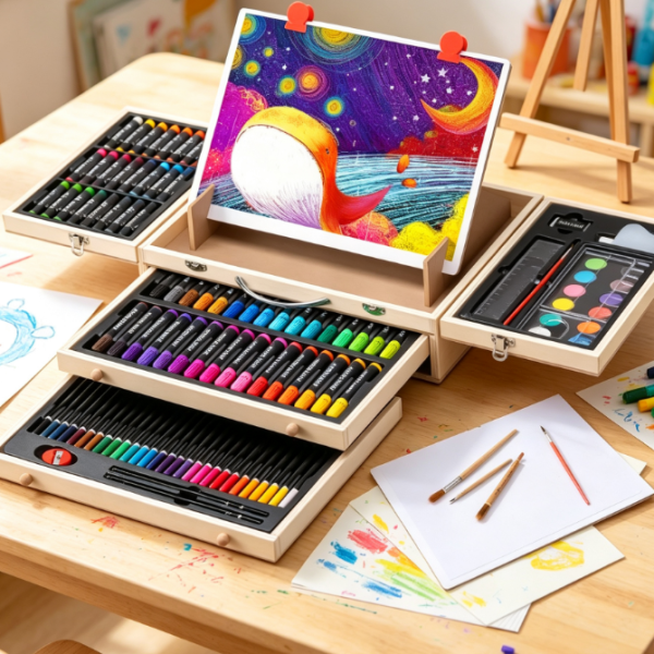 Wooden Art Supplies Set