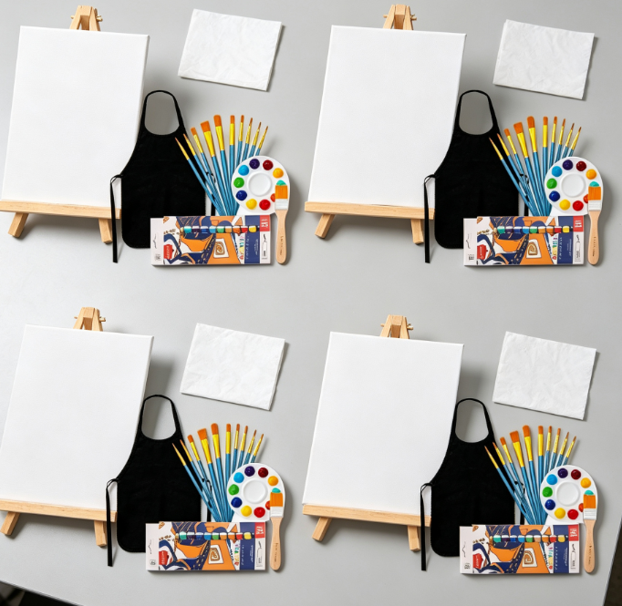 Creative canvas painting set for couples