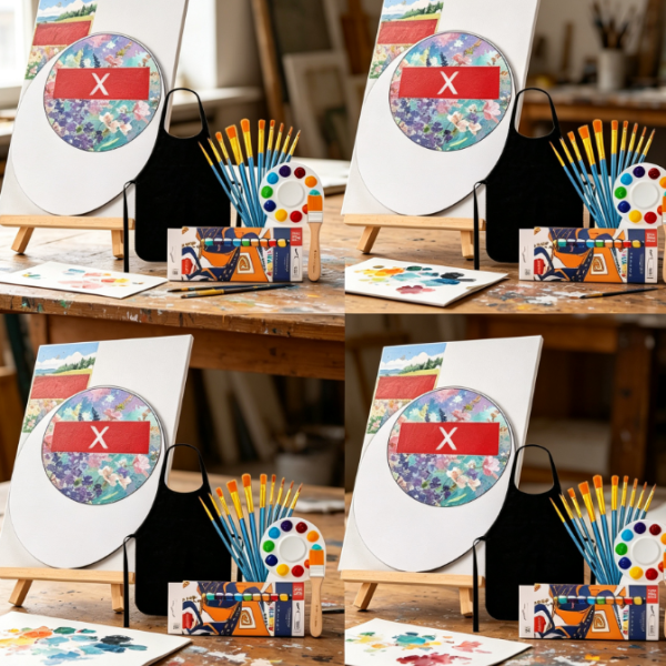 Creative canvas painting set for couples