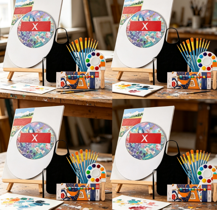 Creative canvas painting set for couples