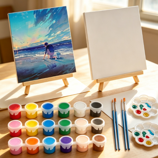 Acrylic, oil, and watercolor painting set