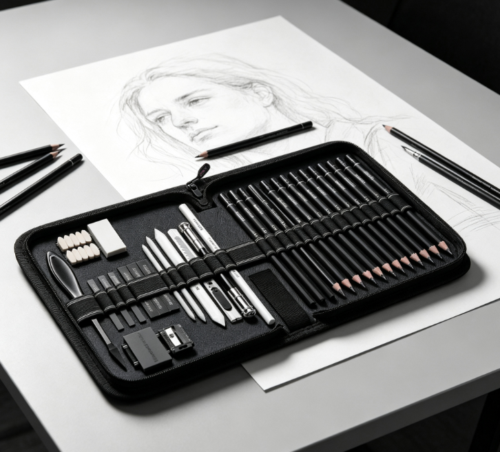 Graphite and Charcoal Sketching Set