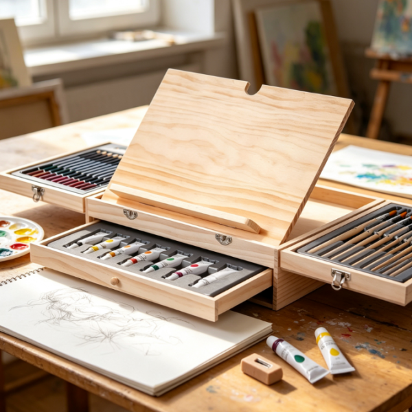 Deluxe Wooden Art Supplies Set